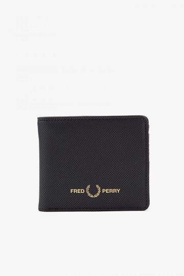 Black Fred Perry Piqué Texturd Billfold Men's Bags | PH 1051TCEV